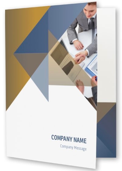 Vistaprint品牌的演示文件夹模板。