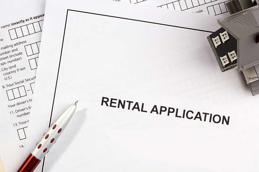 Rental application form.