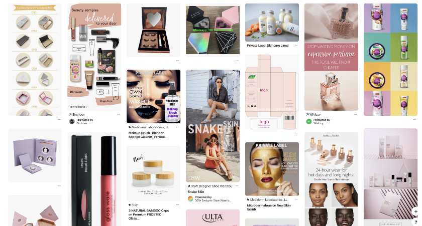 在Pinterest上展示私人品牌的化妆品创意和灵感。