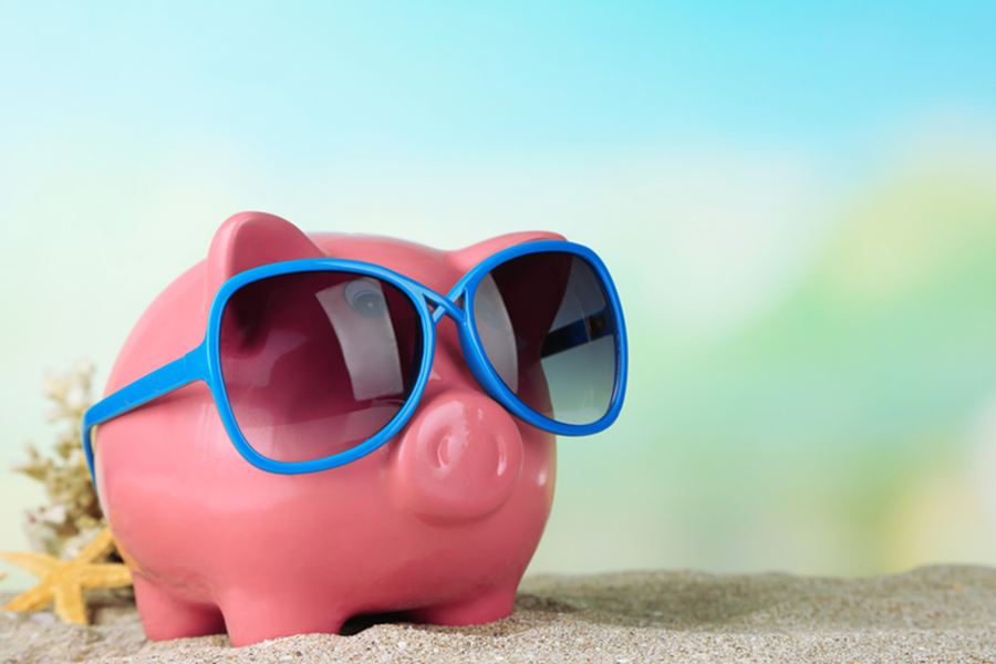 piggbank wearing sunglasses