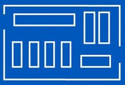 A graphic of a grid floor plan.