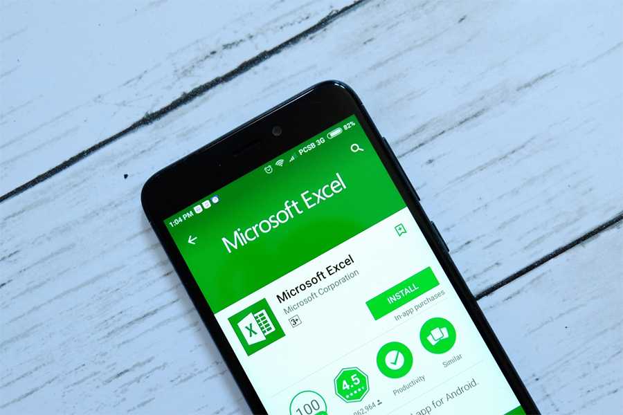 Microsoft Excel App on Mobile
