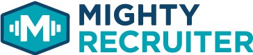 在新标签中链接到MightyRecruiter主页的MightyRecruiter徽标。