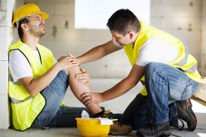 Construction worker has an accident while working