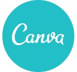 Canva的标志，链接到Canva的主页在一个新的选项卡。