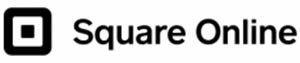 在新标签中链接到Square Online主页的Square Online标志。