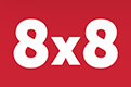 8x8 logo，链接到8x8主页在一个新标签。