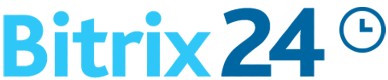 Bitrix24的标志，链接到Bitrix24的主页在一个新标签。