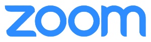 在新选项卡中链接到Zoom主页的Zoom logo。