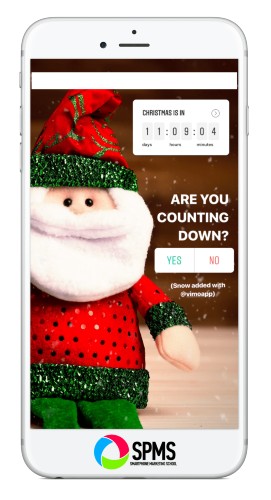 手机上的圣诞倒计时显示截图