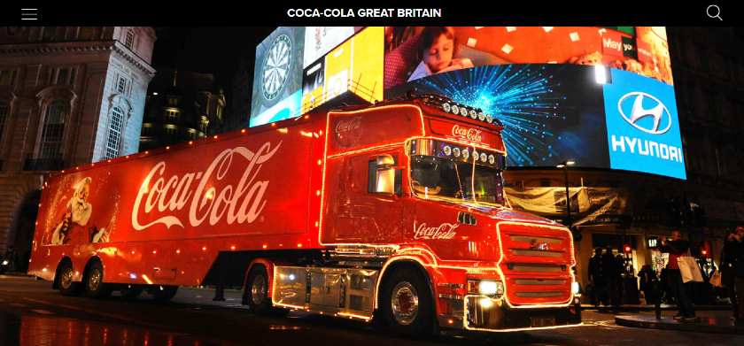 标志性的可口可乐卡车圣诞展示截图