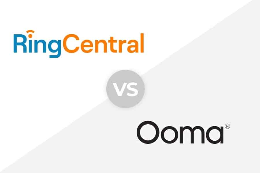 RingCentral vs comprison的Ooma标志。