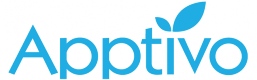 Apptivo徽标，链接到Apptivo主页的新选项卡。