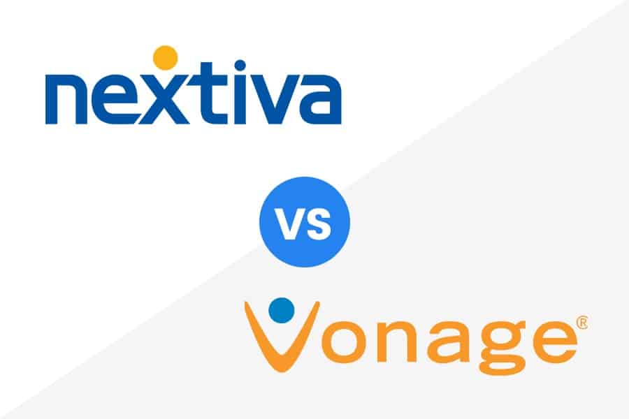 Nextiva vs Vonage标志。