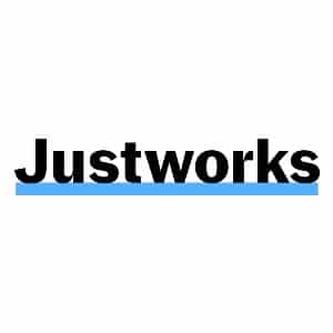 在新选项卡中链接到Justworks主页的Justworks标志。