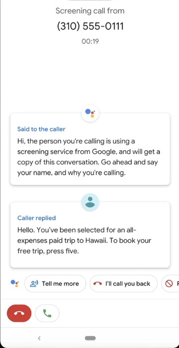 google的google手机给了google提供实时的信息，请求您的通话记录。