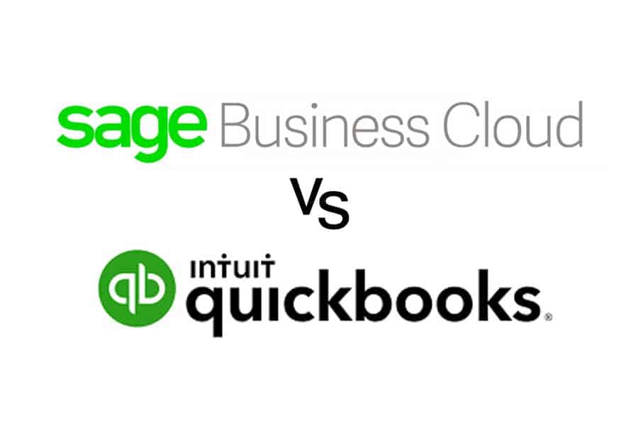 Sage商业云vs Quickbooks在线标志。