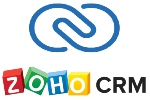 Zoho CRM Logo，链接到Zoho CRM主页的新选项卡。