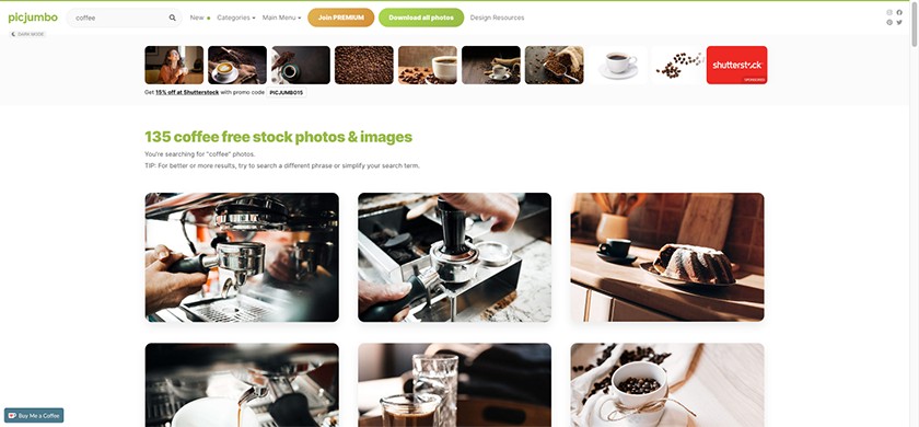 Picjumbo为网站提供大量高质量的免费照片。