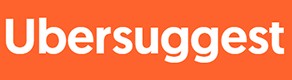 Ubersuggest徽标，链接到一个新标签中的Ubersuggest主页。