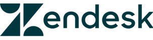 Zendesk的标志，链接到Zendesk的主页在一个新的选项卡。