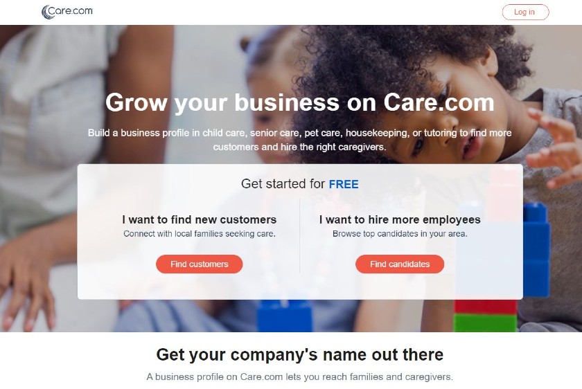 Care.com的主页