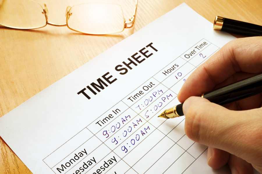 Writing Down Time Sheet Details