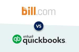 Bill.com vs QuickBooks logo