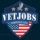 VetJobs标志，在新标签中链接到VetJobs主页。