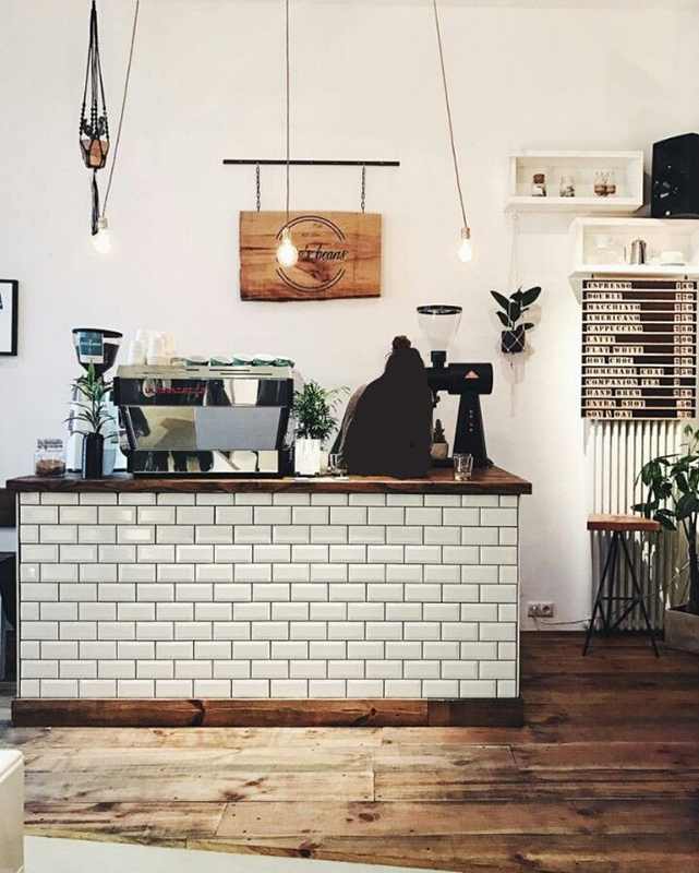 Coffee shop counter.