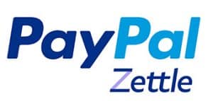 PayPal Zettle的标志，链接到PayPal Zettle的主页在一个新的选项卡