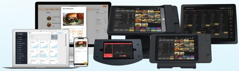 展示了雷兹库的全套硬件。