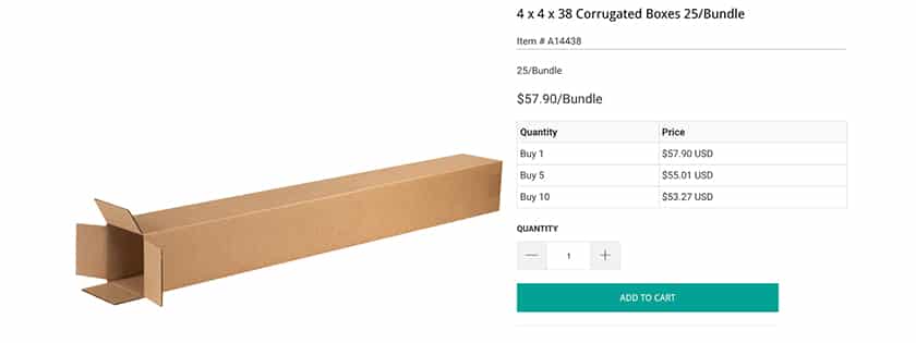 包装供应4x4x38样品盒。