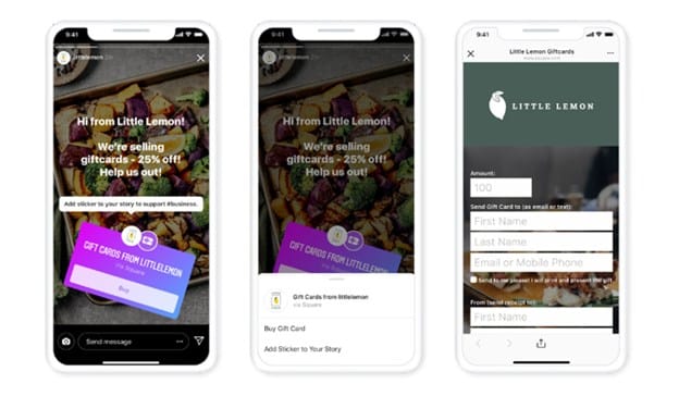 在IG Story吐司上购买贴纸的截图