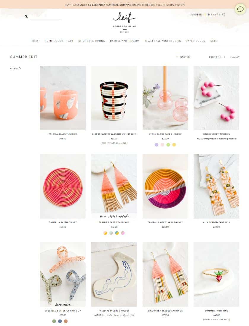 一个Shopify商店的例子
