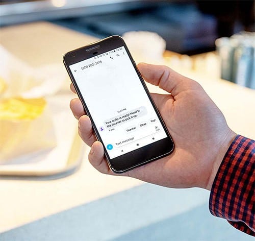当订单完成后，Toast会自动发送一条短信。
