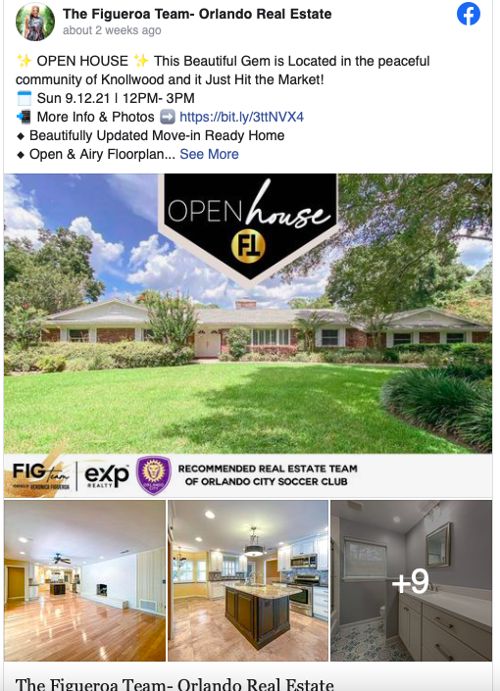 Real Estate Facebook post for Featured Listings from The Figueroa Team