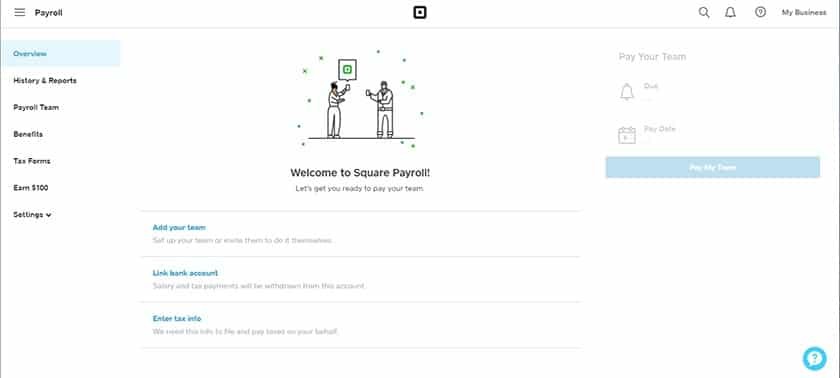 Square Payroll主仪表盘