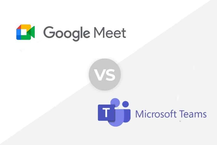 Google Meet vs Microsoft teams logo
