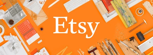Etsy主页与家具，服装，工艺用品，和艺术的背景