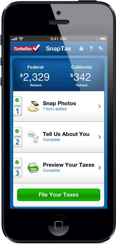 TurboTax移动应用程序可以在谷歌Play和app Store上使用，所以你可以使用你的智能手机或平板电脑来报税。