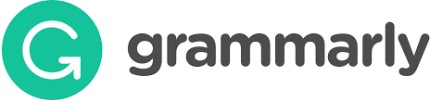 Grammarly的标志，链接到Grammarly的主页在一个新的选项卡。
