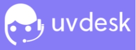 UVdesk的标志，链接到UVdesk的主页。