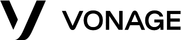 Vonage logo，链接到Vonage主页。