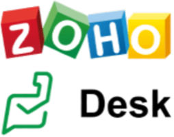 Zoho桌面标志，链接到Zoho桌面主页。