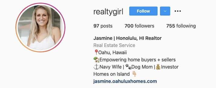 Jasmine的一个简单的Instagram用户名的例子。