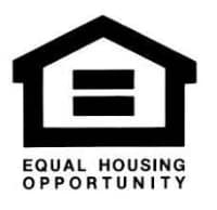 带有房屋图标的平等住房机会徽章。