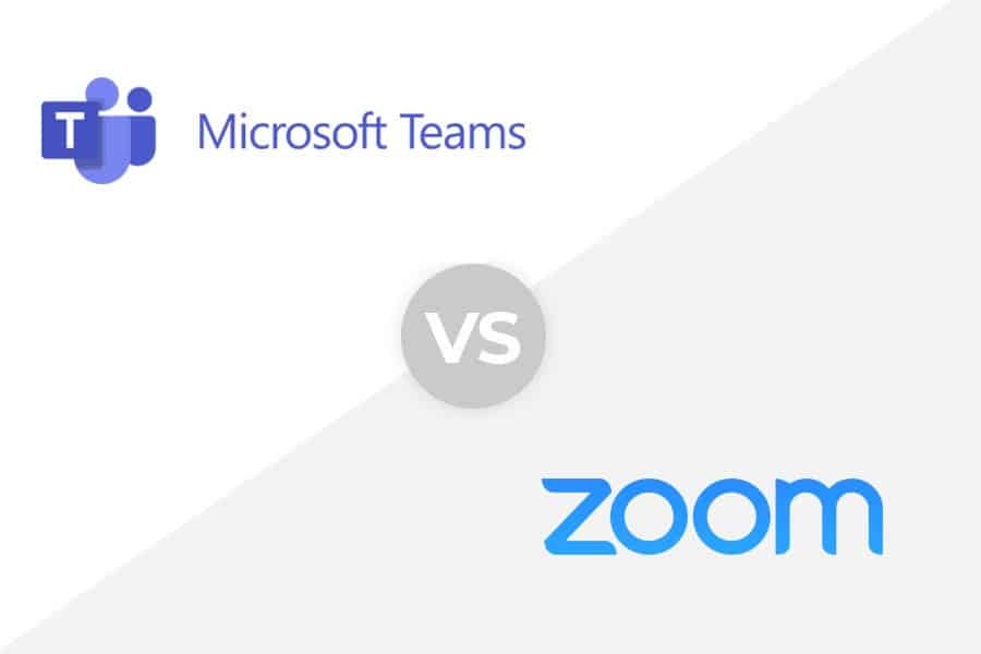 Microsoft Teams vs Zoom Meetings标志作为功能图像。
