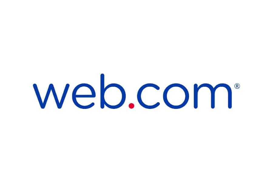 Web.com标志作为特色形象。