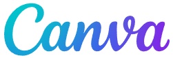 Canva的标志，链接到Canva的主页。